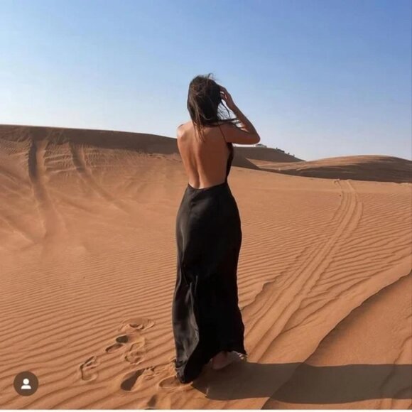 ZARA SATIN SLIP DRESS - Picture 6 of 6